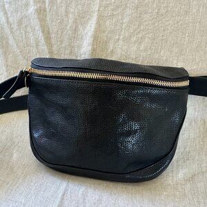 Clare V. Fanny Pack in Black Embossed Leather EUC